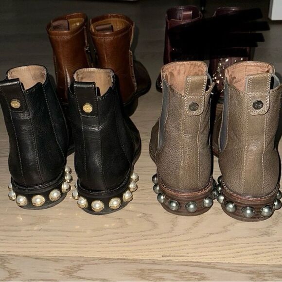 LEATHER ANKLE BOOTIES BUNDLE LOUISE ET CIE, FRANCO SARTO - Picture 6 of 13